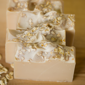 A must-have for anyone! Its aroma envelops you in a blanket of calm, peace, and serenity. The oatmeal flakes seep their benefits into the soap and provide a gentle exfoliation to the skin. 