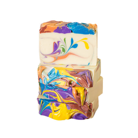 Kundalini Rising is a mysterious force that's within everyone. This soap, with its burst of colors, is that force in a single bar. Picturesque and aromatic, this soap stimulates all of your senses and helps you achieve a higher mindfulness state all from your shower.