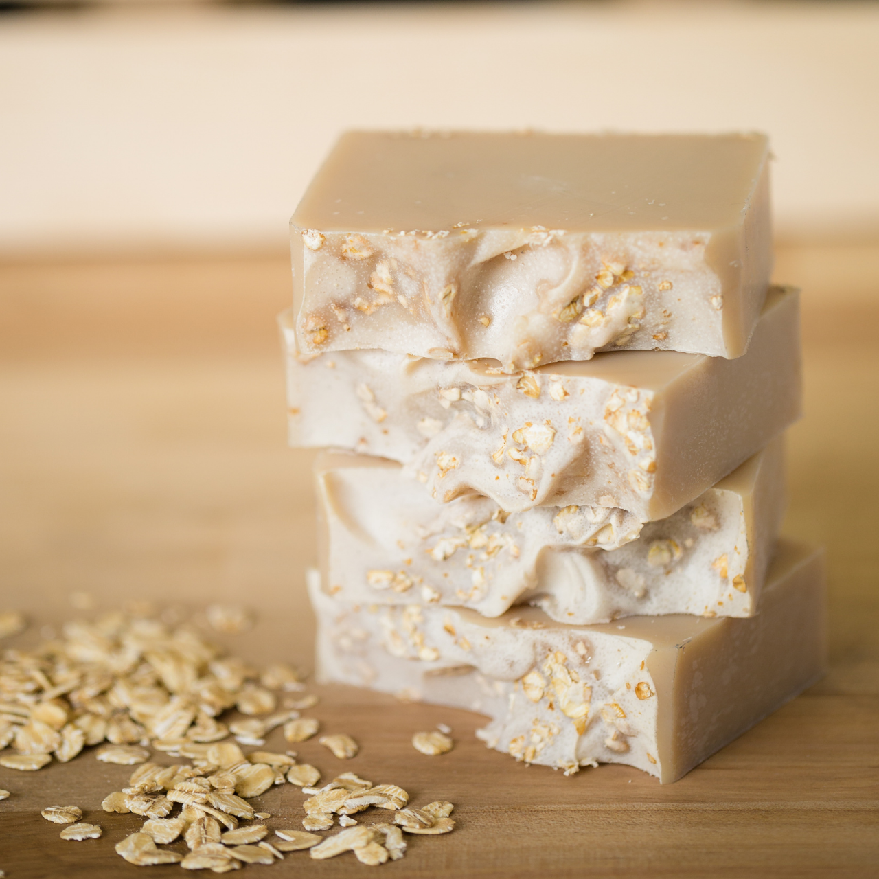 A must-have for anyone! Its aroma envelops you in a blanket of calm, peace, and serenity. The oatmeal flakes seep their benefits into the soap and provide a gentle exfoliation to the skin.  Edit alt text