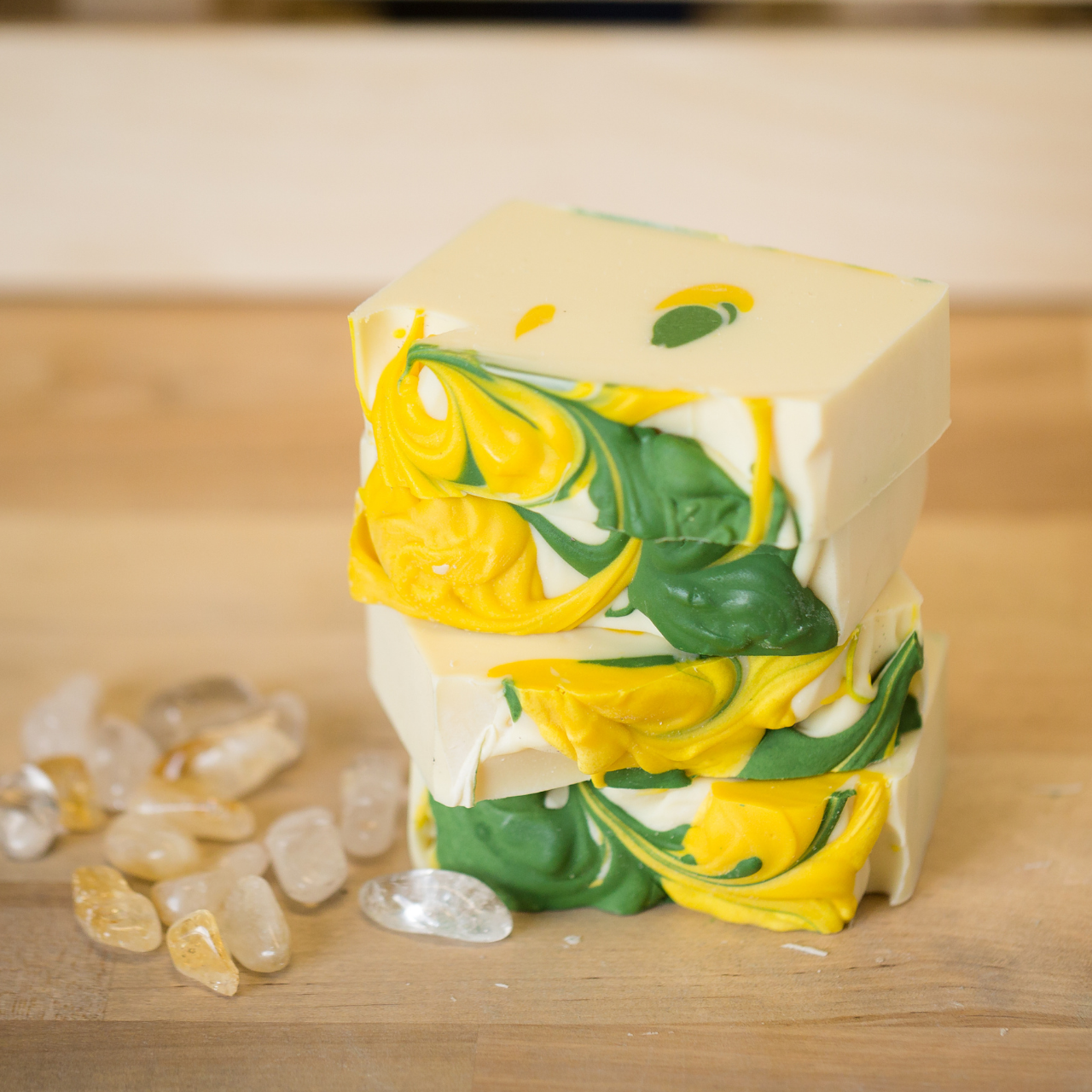 Gayatri will have you beaming bright like the sun. This soap is fresh and uplifting with its blend of lemongrass and peppermint.