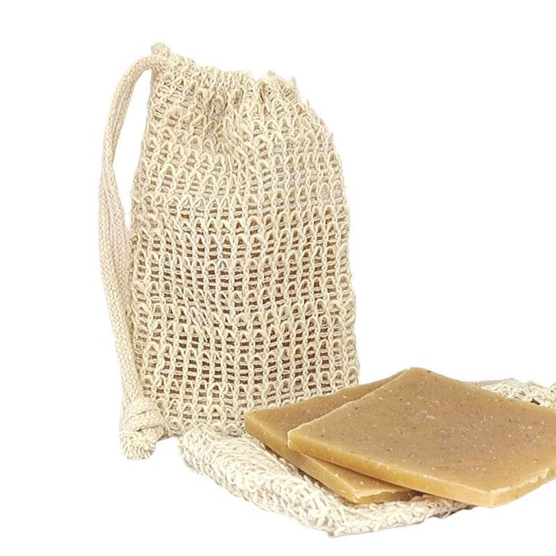 Natural Fiber Soap Saver Pouch – Crooked Chimney Farm